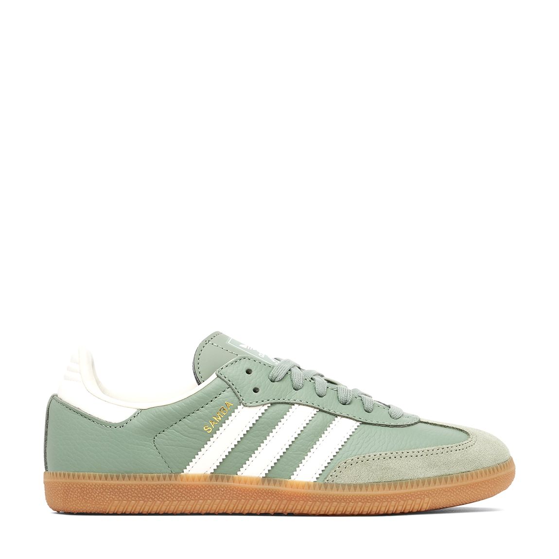 Men's Silver Green Adidas Samba OG Trainers main product photo