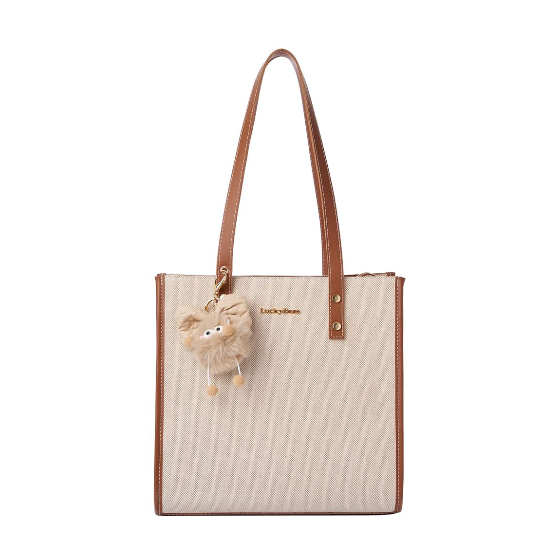 Beige Lucky Bees Shoulder Bag main product photo