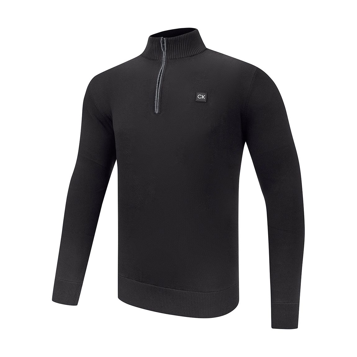 Black Calvin Klein 1/4 Zip Sweater main product photo