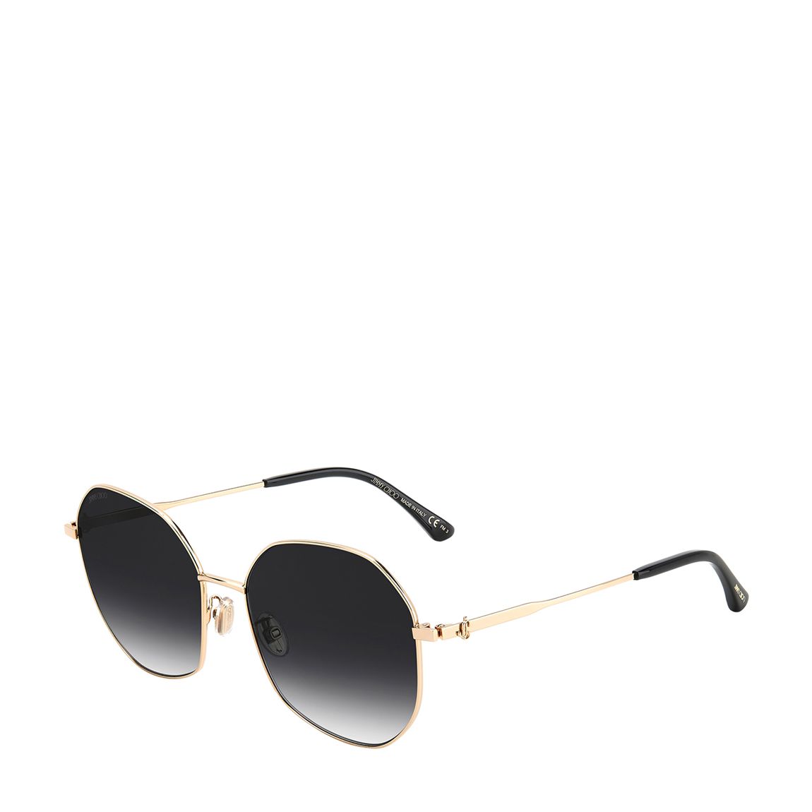 Women's Rose Gold/Dark Grey Shaded Jimmy Choo Sunglasses 58mm main product photo