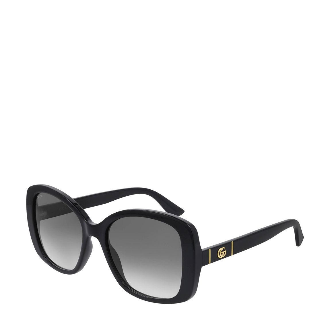 Women's Gucci Black/Shiny Grey Sunglasses 56mm main product photo