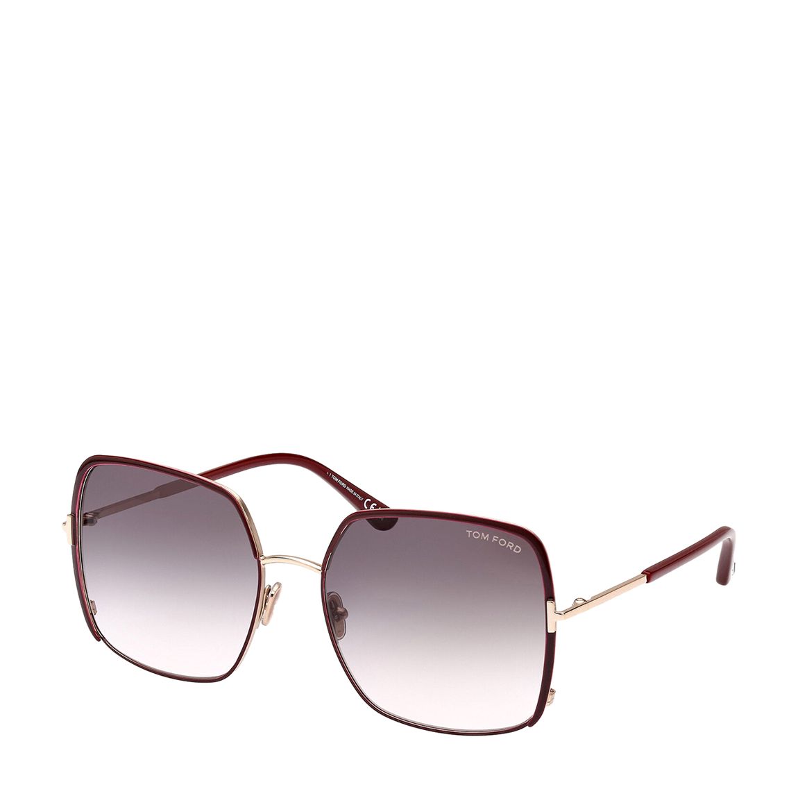 Women's Bordeaux/Metal Tom Ford Sunglasses 60mm main product photo