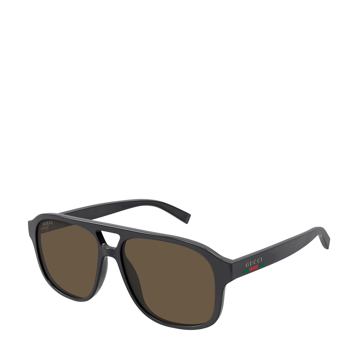 Men's Gucci Dark Grey/ Solid Brown Sunglasses 57mm main product photo