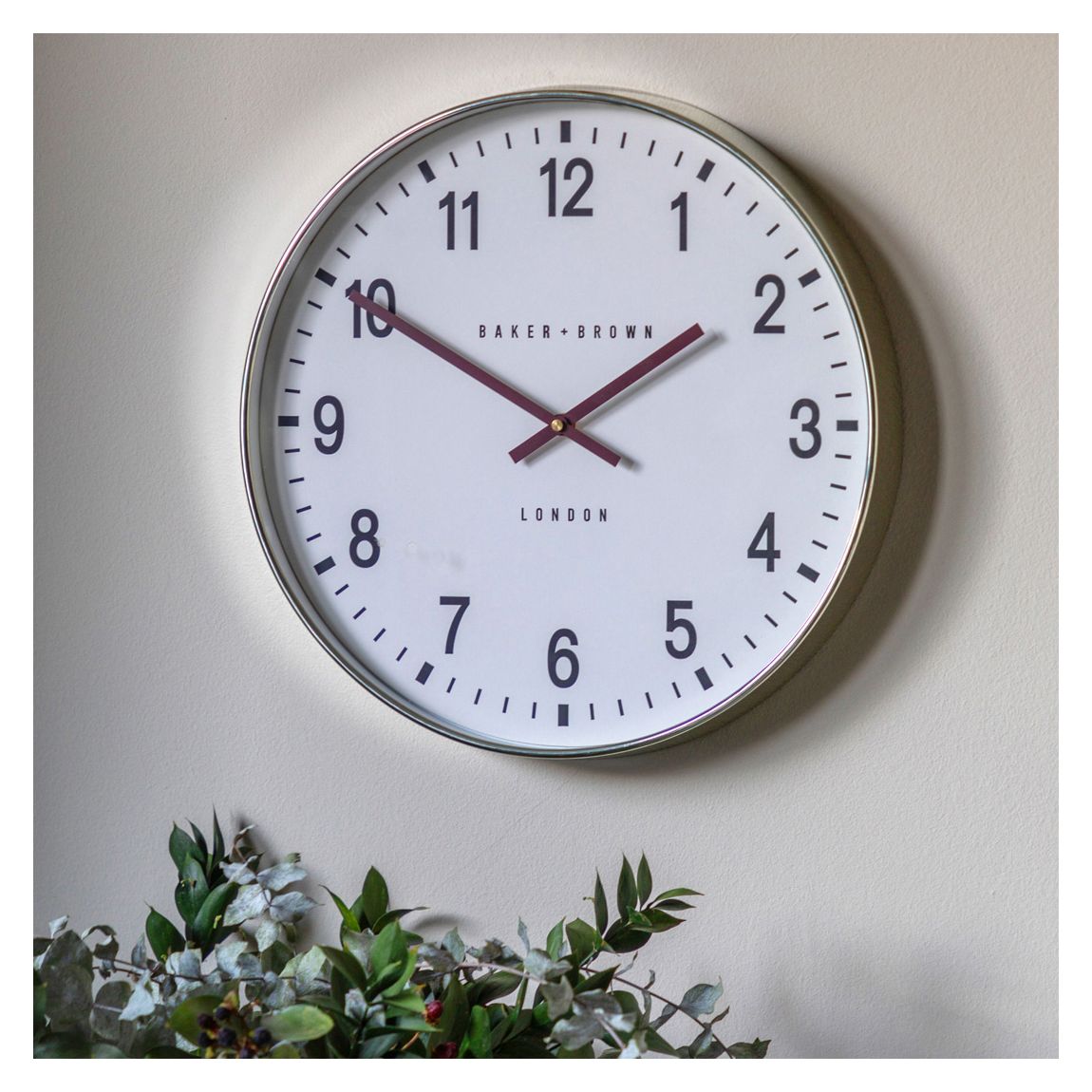 Cambridge 40cm Wall Clock, Chrome main product photo