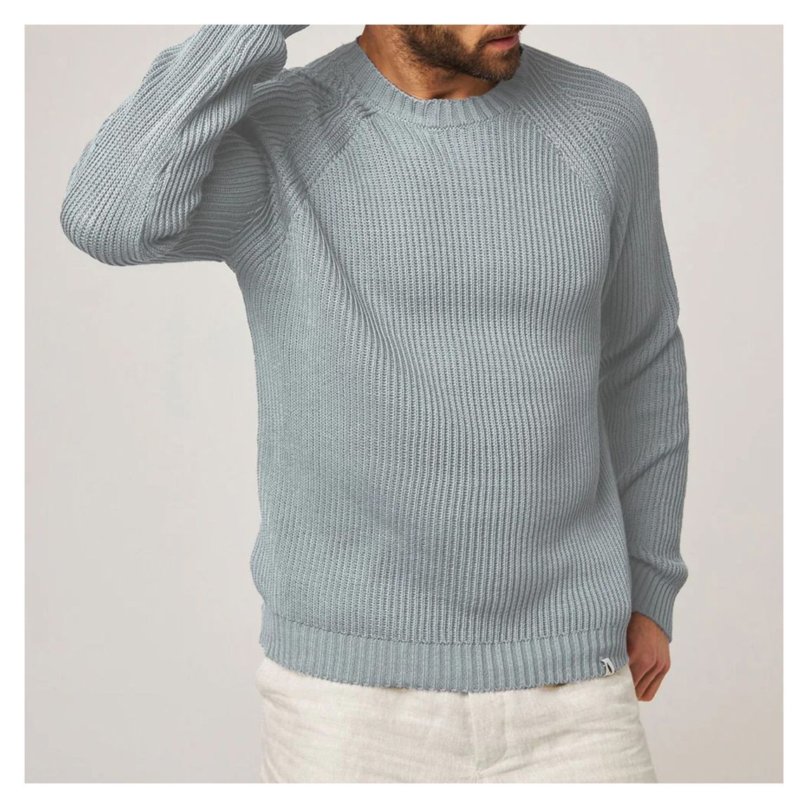 Light Blue Harry Cotton Jumper main product photo