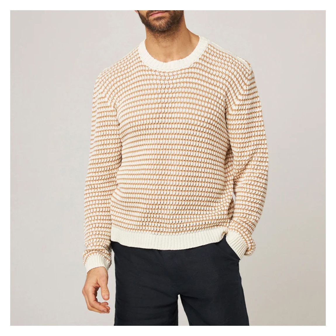 Beige/White Island Crochet Jumper main product photo