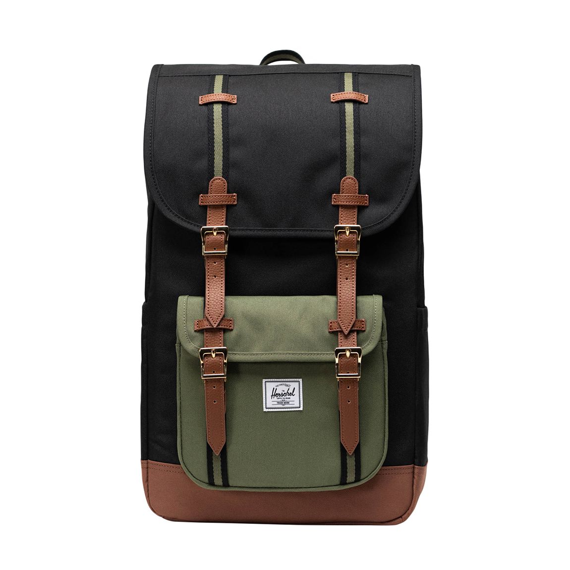 Black/Four Leaf Clvr/Sddle Brn Herschel Little America Backpack main product photo