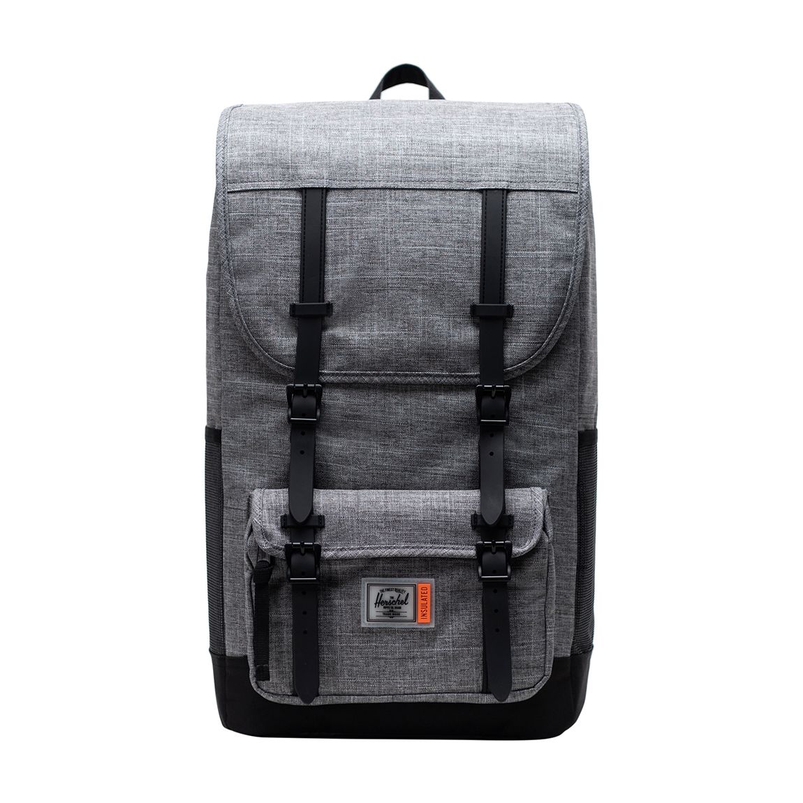 Raven Crosshatch Silver INT Herschel Little America Backpack Insulated main product photo