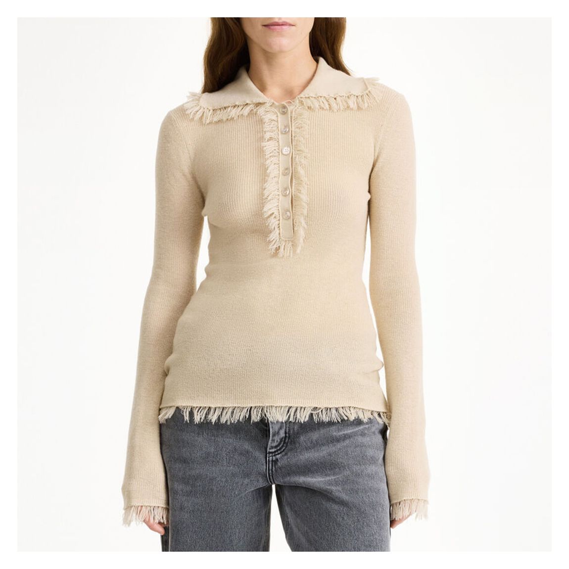 Beige Wool Dreele Top main product photo