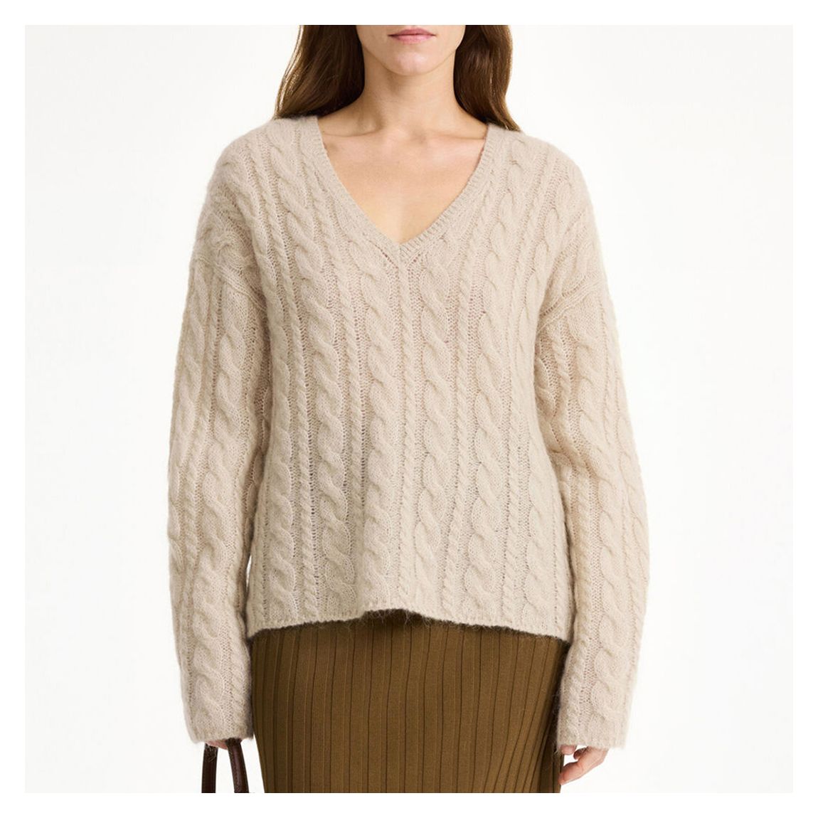 Beige Cimone Cable Wool Jumper main product photo