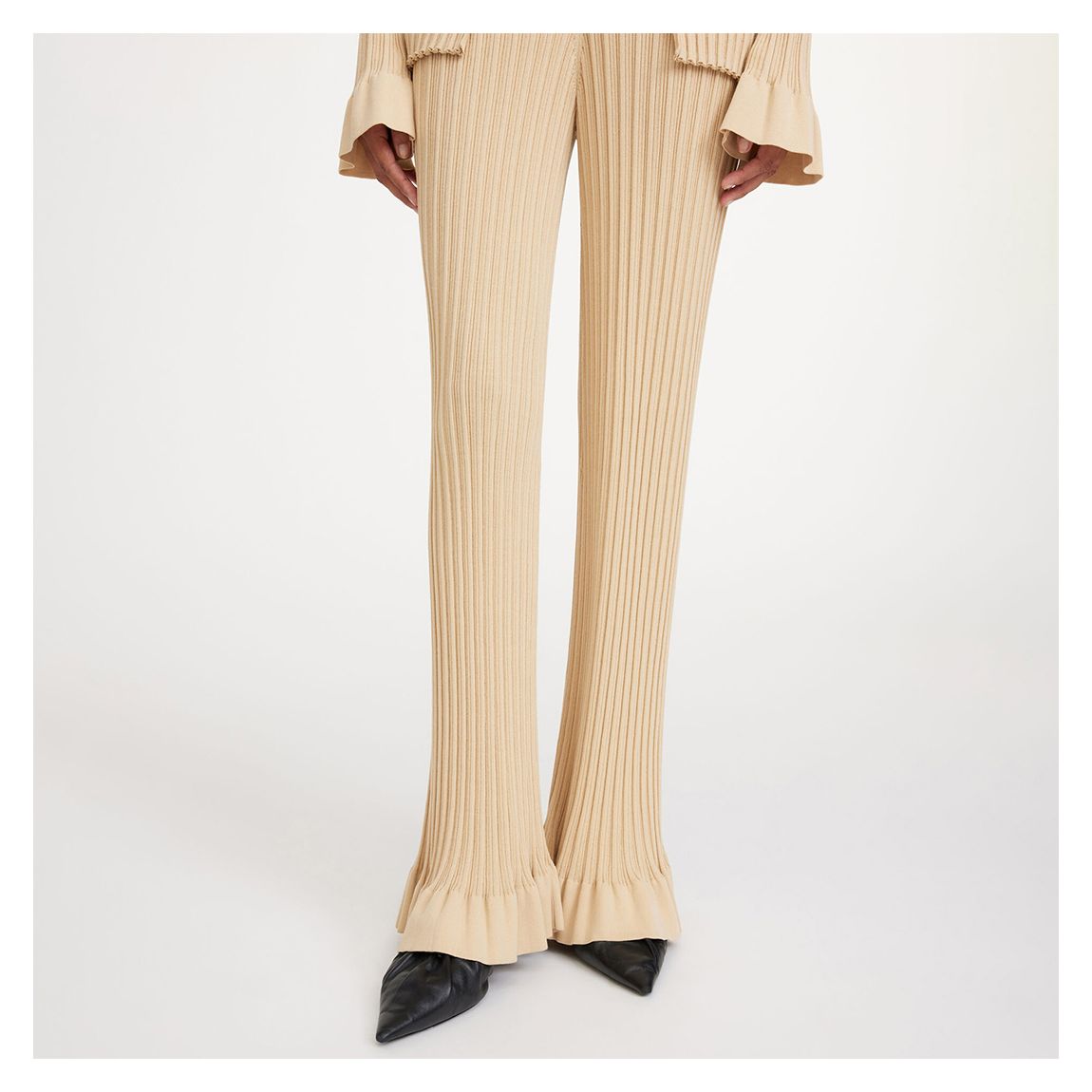 Beige Kenzie Knitted Trouser main product photo