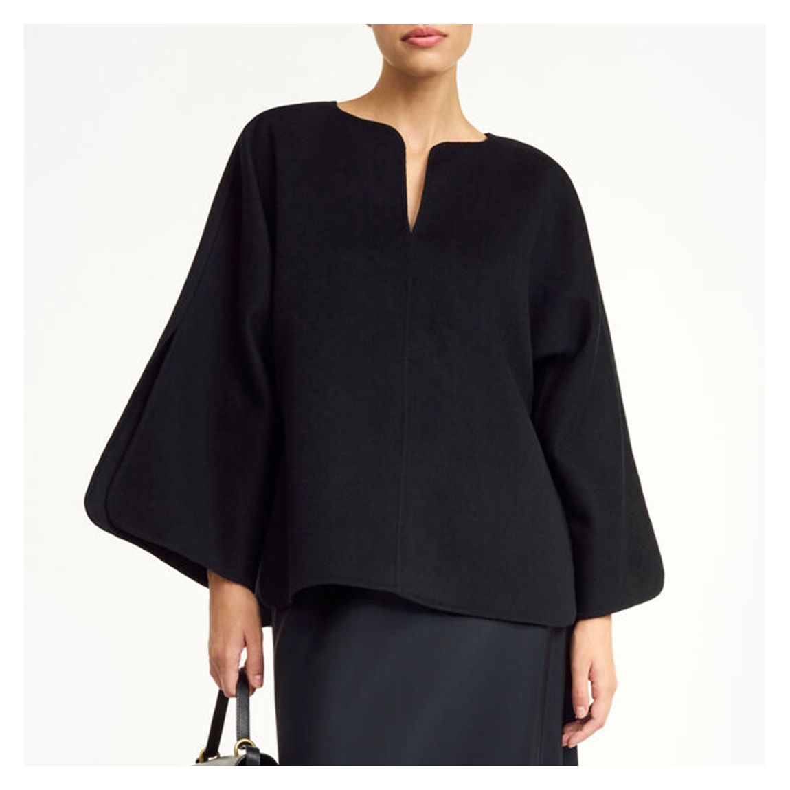 Black Calias Wool Top main product photo