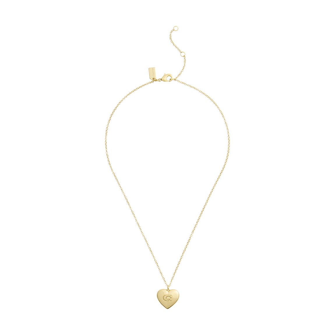 Gold C Heart Short Pendant main product photo