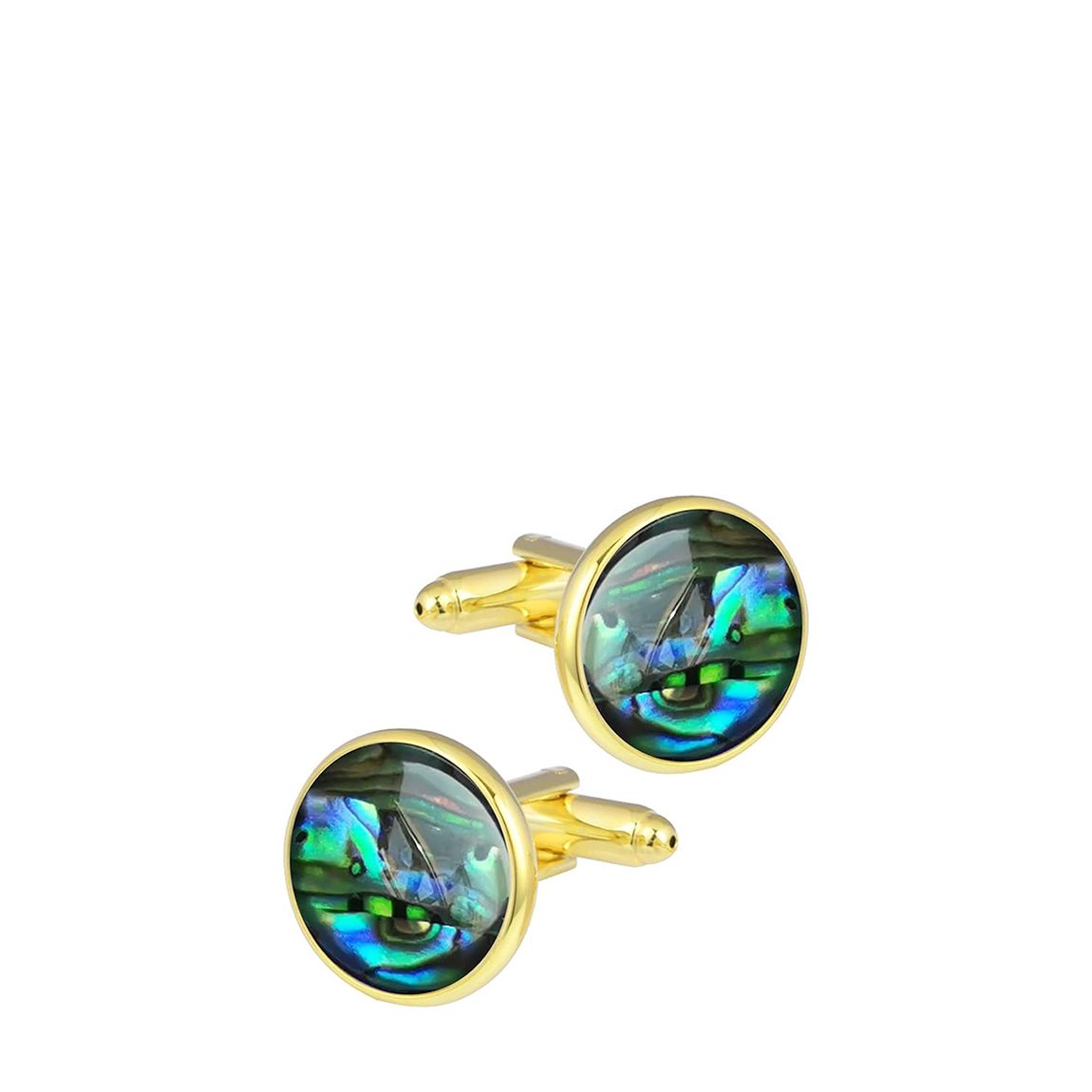 18K White Gold Grey Shell Cufflinks main product photo