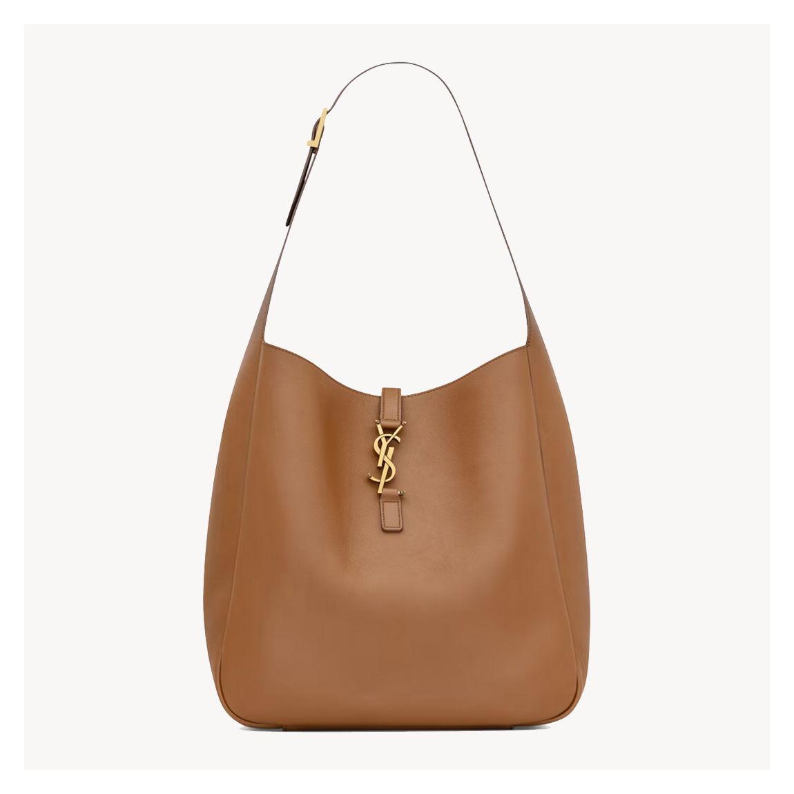 Brown Saint Laurent Large Calfskin Le 5 à 7 Shoulder Bag main product photo