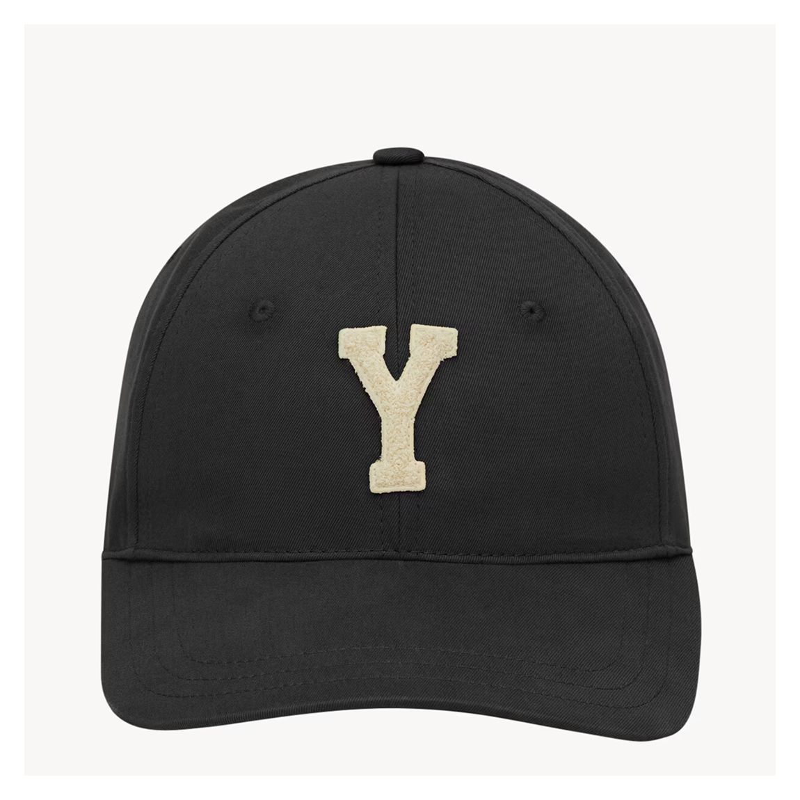 Black Saint Laurent Y Varsity Cap In Gabardine Cap main product photo