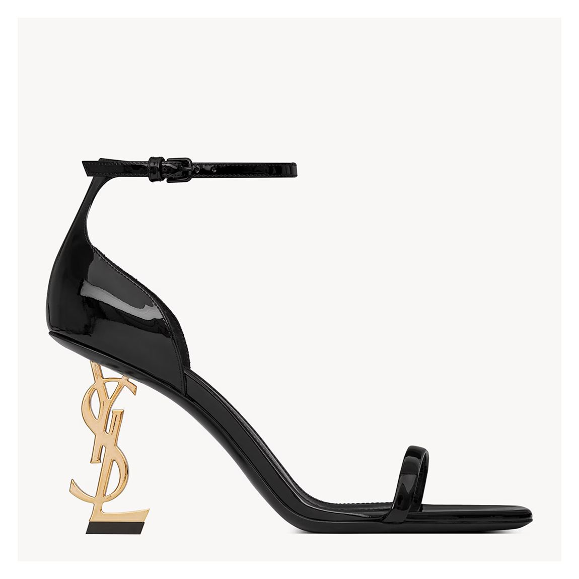 Women's Black Opyum Leather Heeled Sandals main product photo