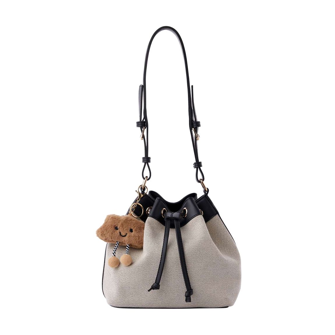Black Cream Lucky Bees Shoulder Bag main product photo
