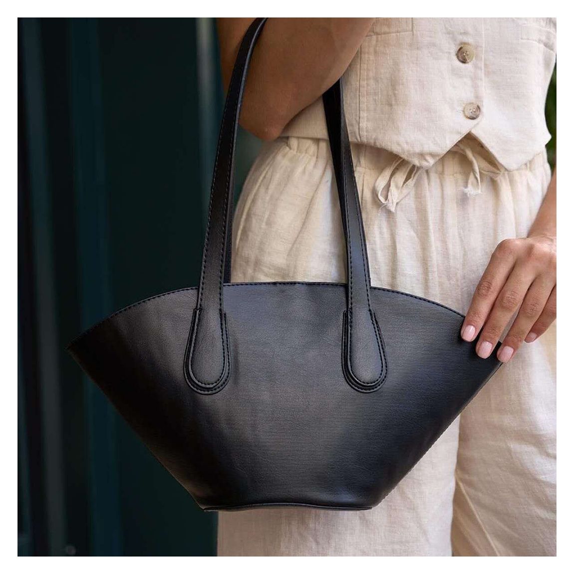 Black Leather Handbag main product photo