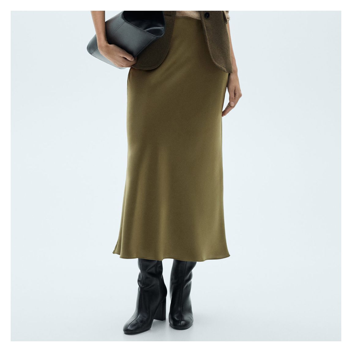 Dark Olive Mia Midaxi Skirt main product photo