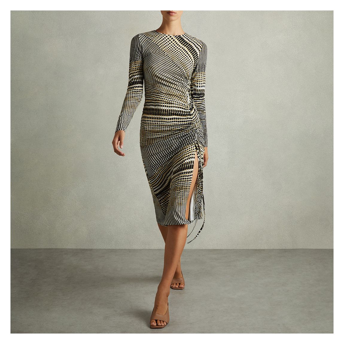 Multi Riyo Printed Split Midi Dress main product photo