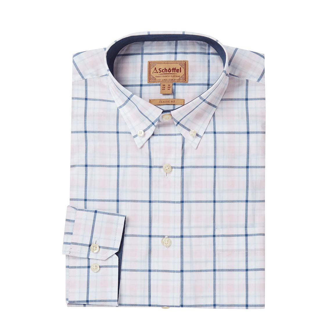 Pink/Navy Polstead Classic Shirt main product photo