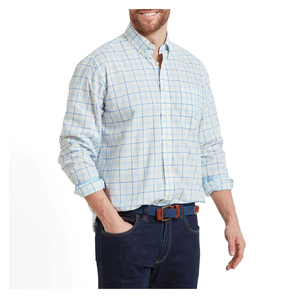 Blue/Yellow Polstead Classic Shirt main product photo