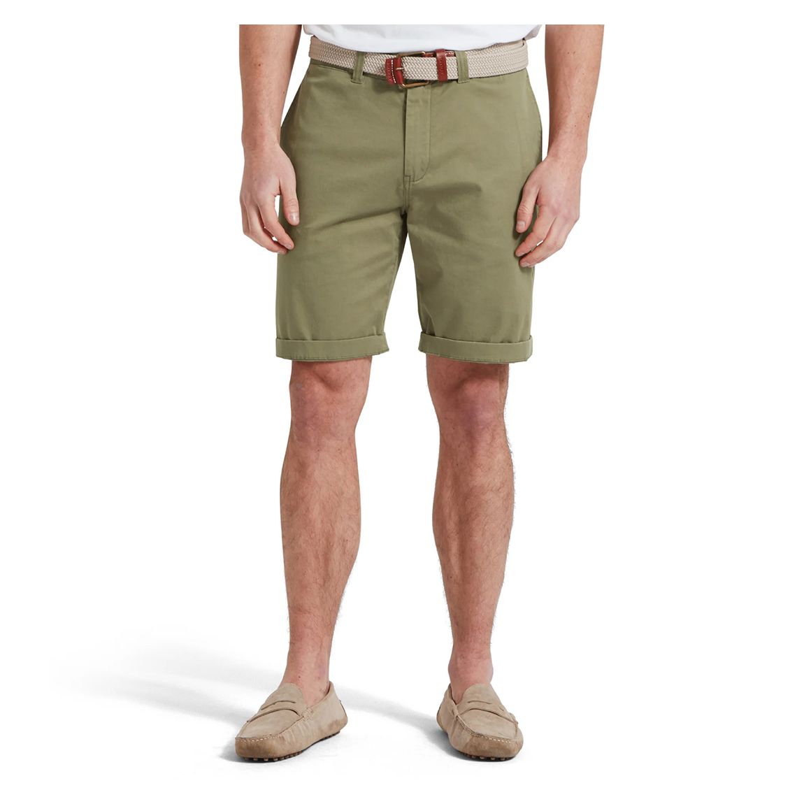 Khaki Paul Stretch Chino Shorts main product photo