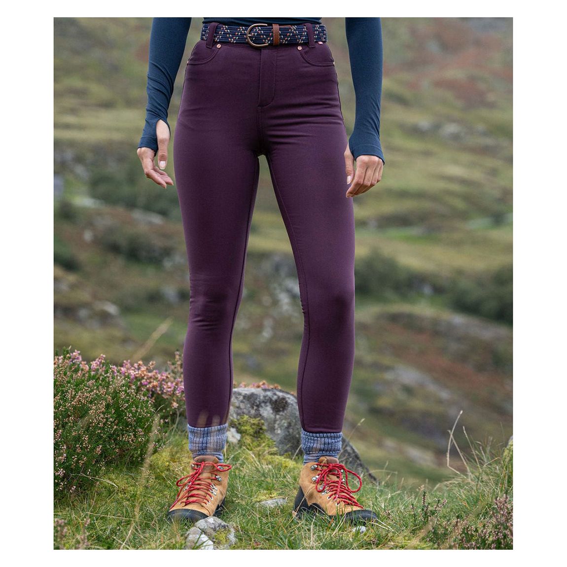 Purple Skinny Outdoor Long Length Trousers main product photo