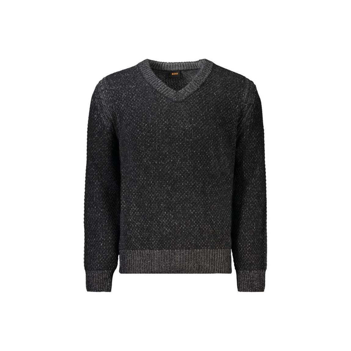 HB2345 VNeck Knit Sweater - Black main product photo