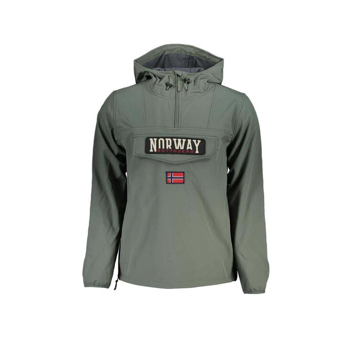 Anorak Jacket with Kangaroo Pocket - Green main product photo