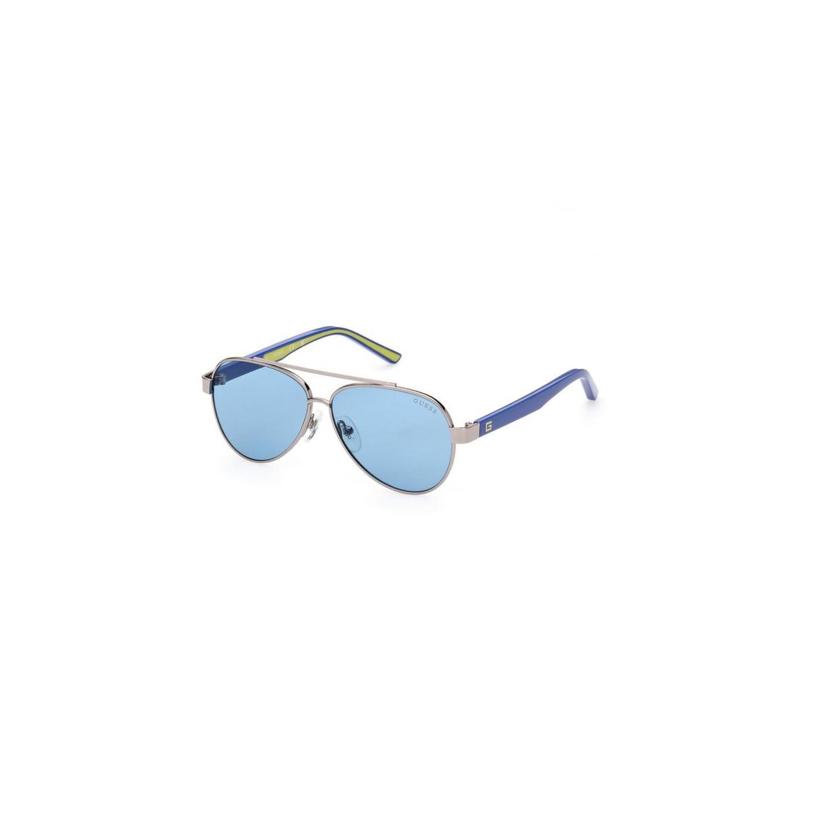GU7624 Aviator Sunglasses Blue Lenses - Gray main product photo