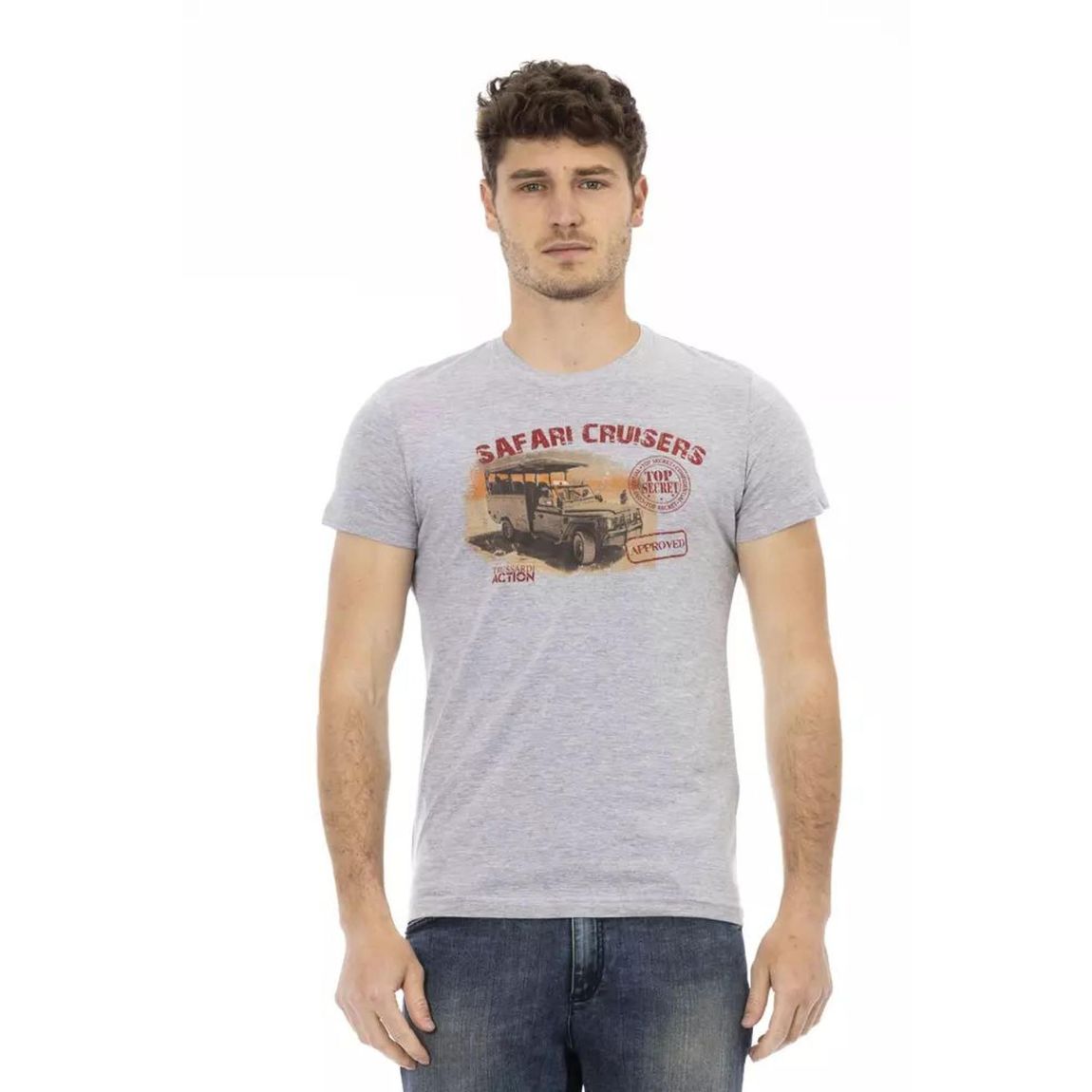 Safari Cruisers Jeep Graphic Tee - Gray T-Shirts main product photo