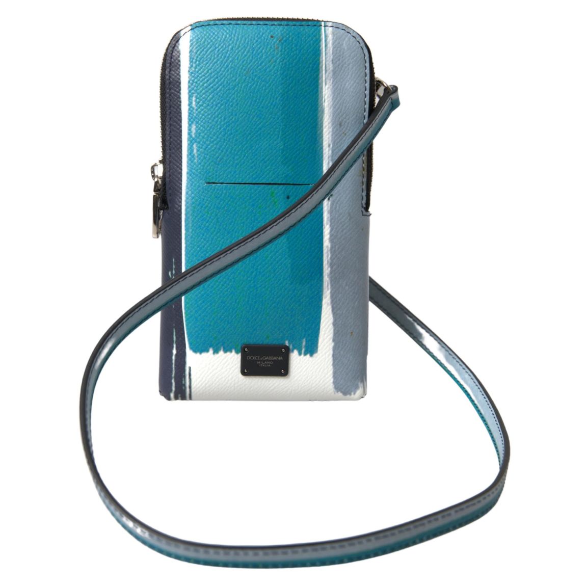 Abstract Paint Smartphone Crossbody Wo - Blue And White Crossbody main product photo