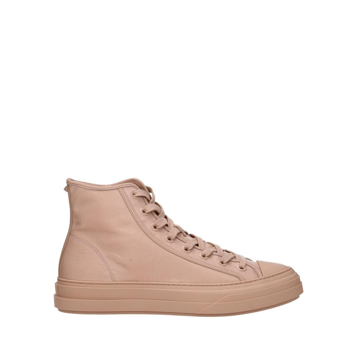 Fabric Sneakers with Logo Lace-Up Closure - Pink main product photo