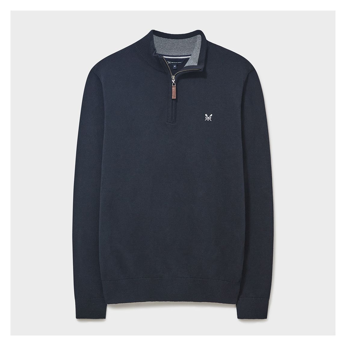 Black Classic Half Zip Cotton Jumper main product photo