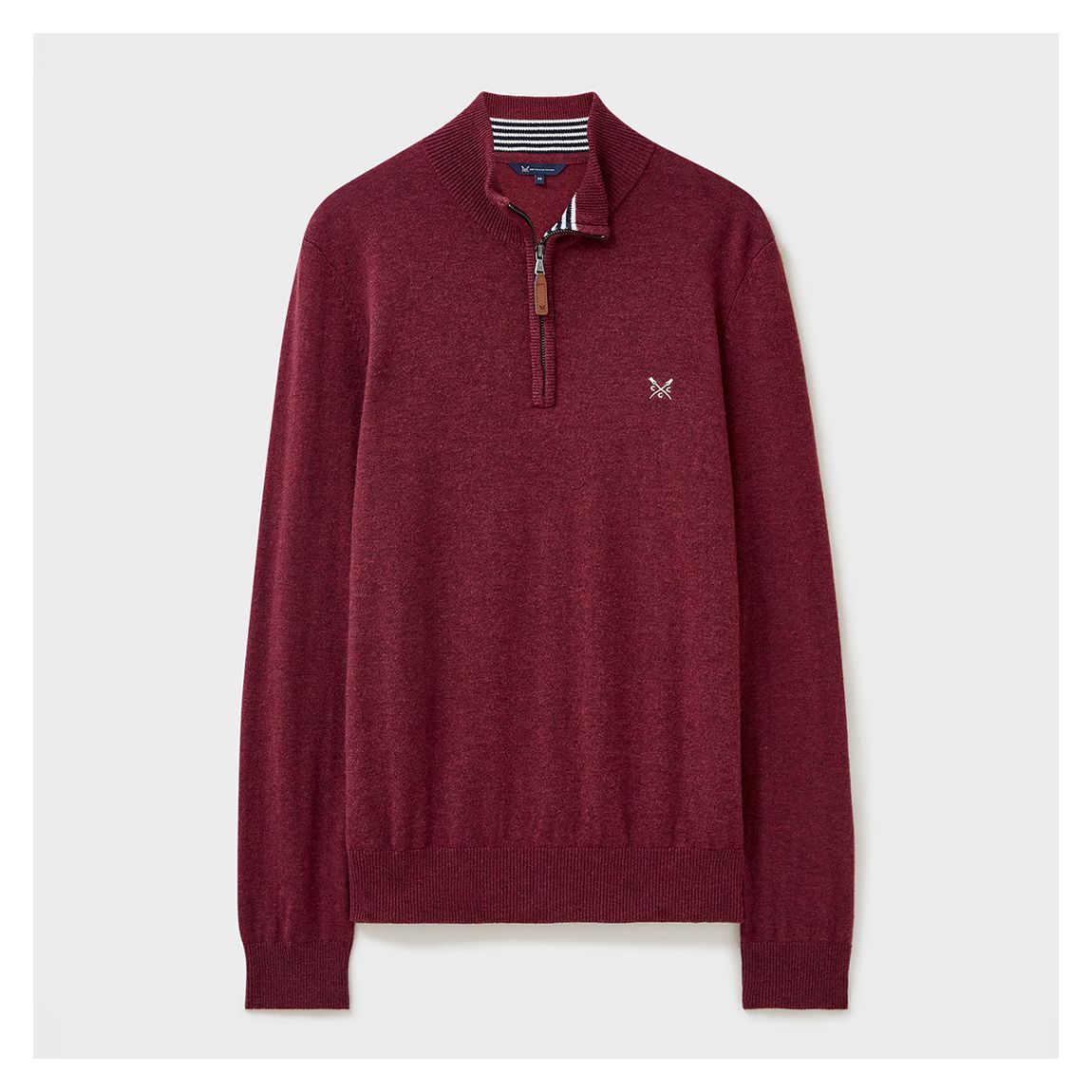Burgandy Merino Wool Blend 1/2 Zip Jumper main product photo
