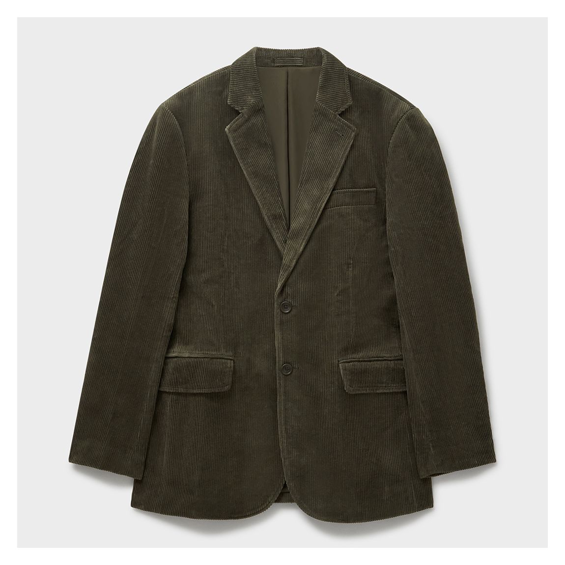 Khaki Green Corduroy Cotton Blazer main product photo