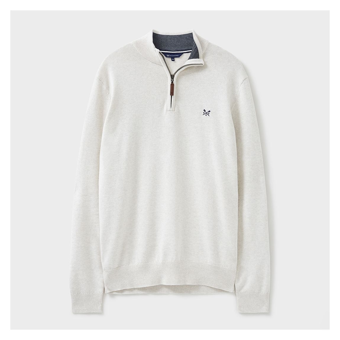 Ecru Half Zip Organic Cotton Jumper main product photo