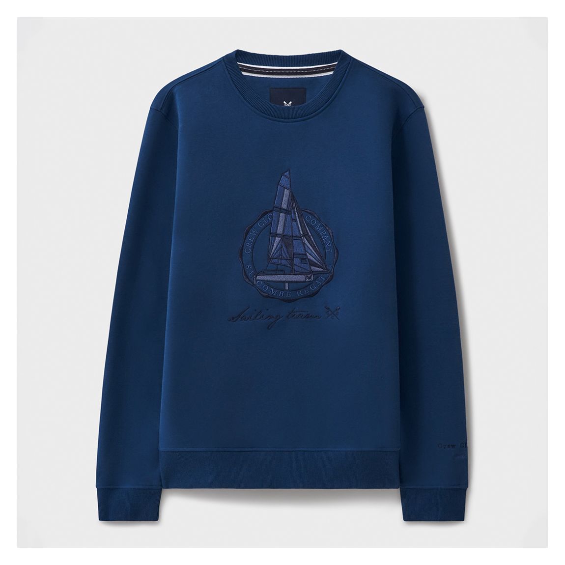 Blue Embroidered Boat Graphic Jumper main product photo