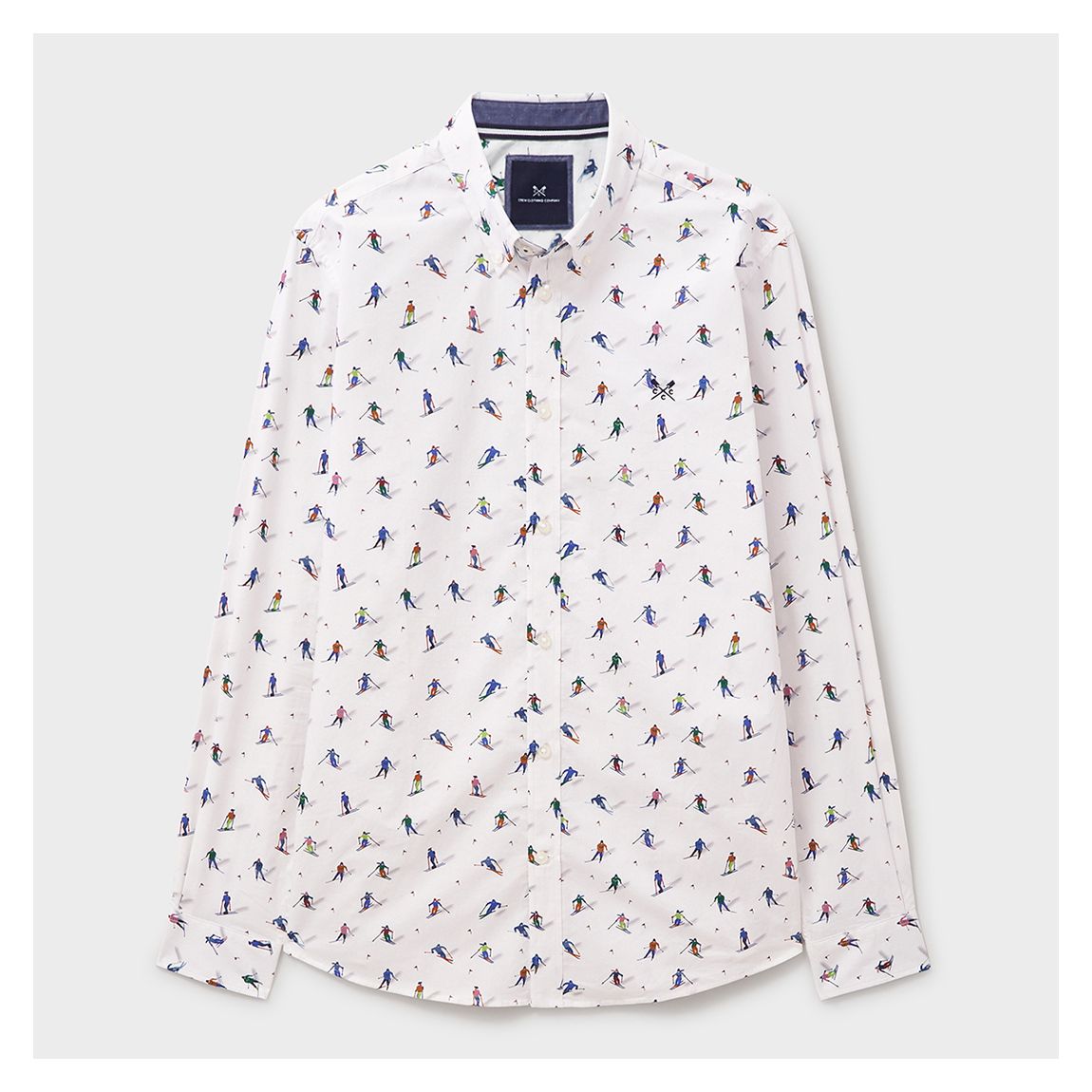 White Ski Print Shirt main product photo
