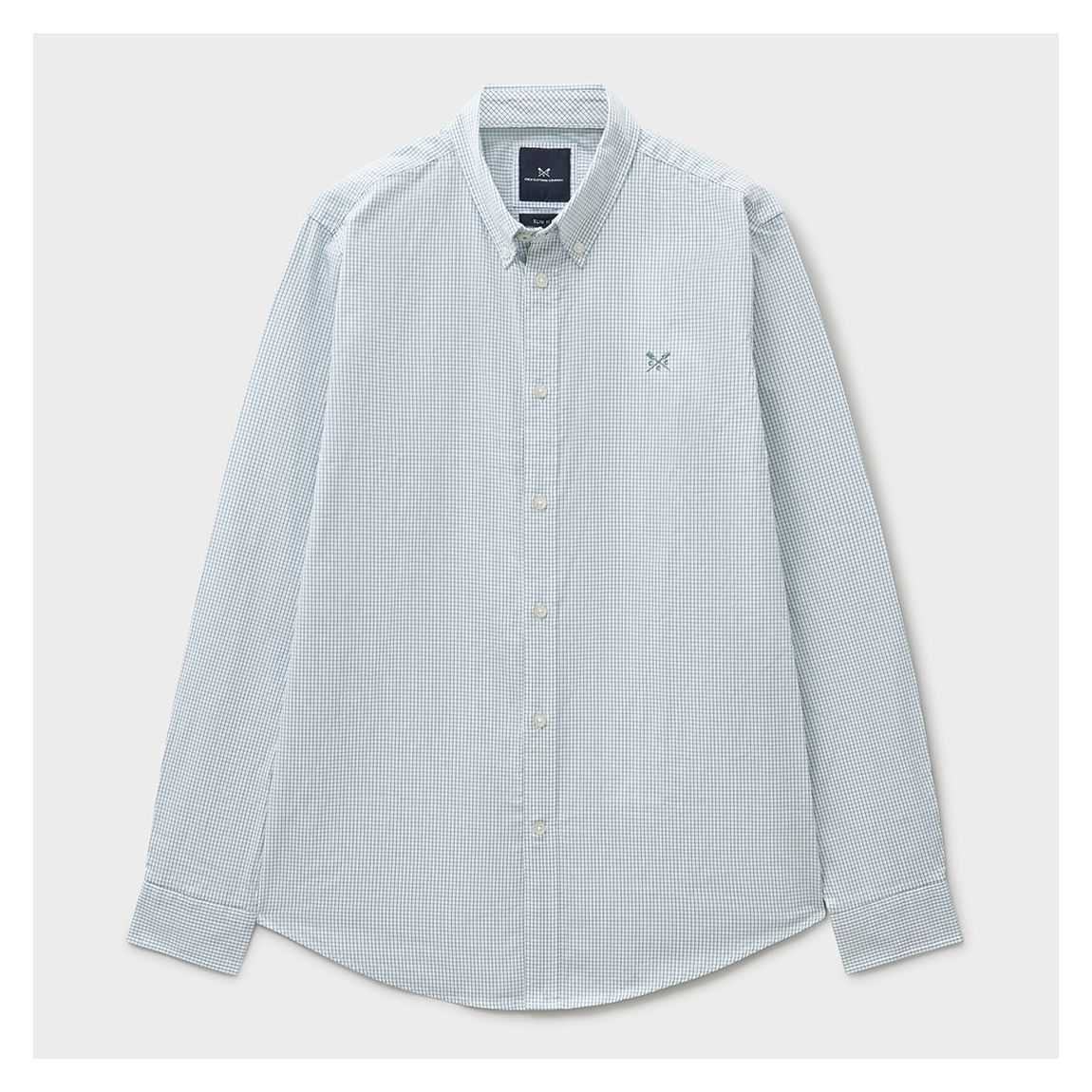 Blue Mini Grid Check Stretch Shirt main product photo
