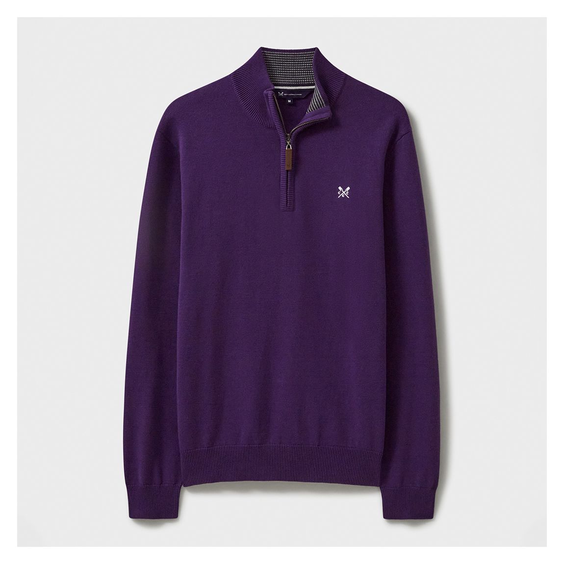 Purple Classic 1/2 Zip Cotton Jumper main product photo