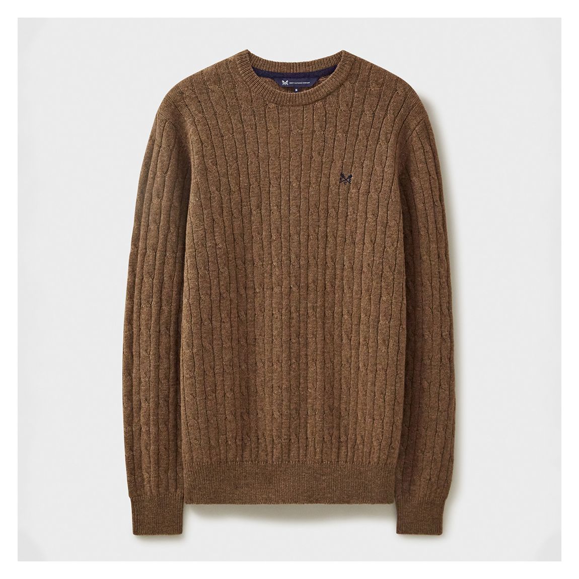Brown Lambswool Blend Cable Knit Jumper main product photo