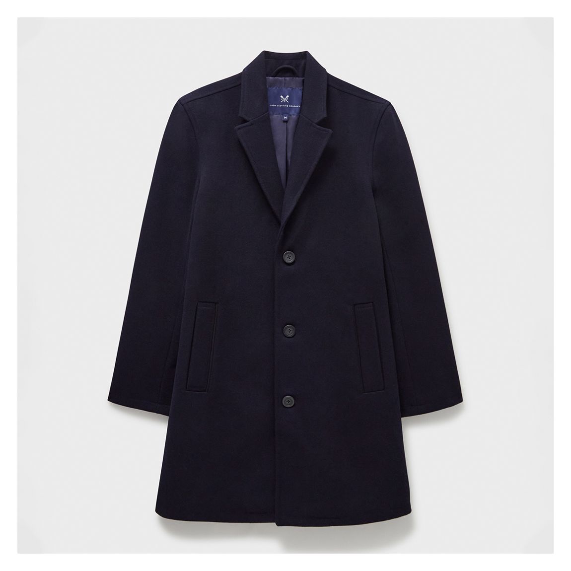 Navy Petersfield Wool Blend Coat main product photo