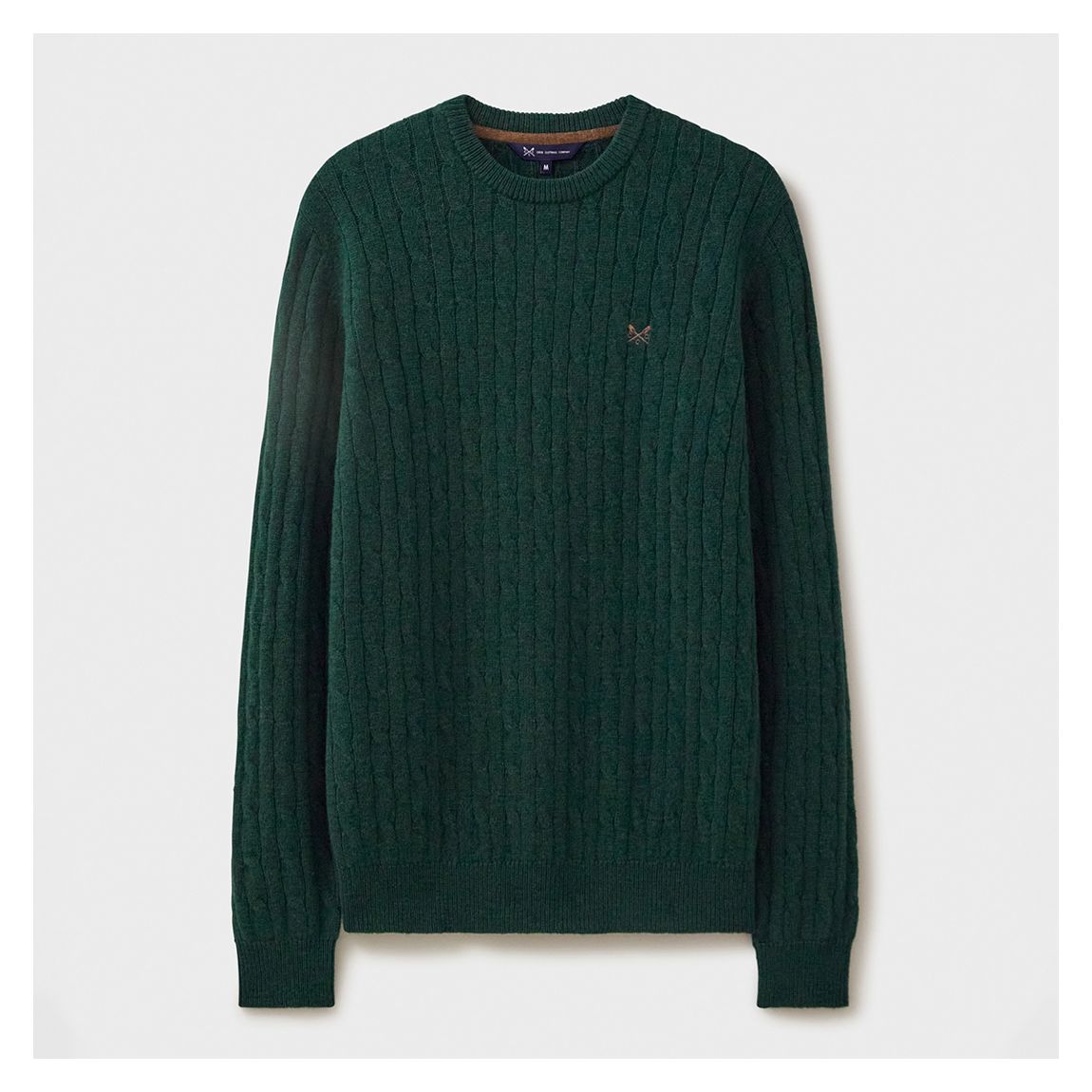Green Lambswool Blend Cable Knit Jumper main product photo