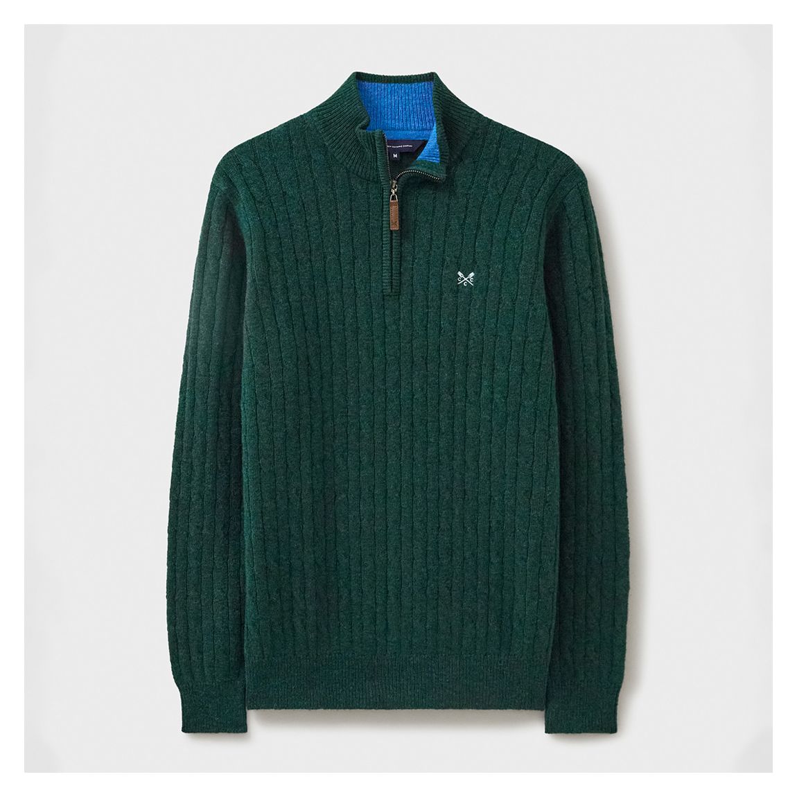 Green Lambswool Blend 1/2 Zip Jumper main product photo