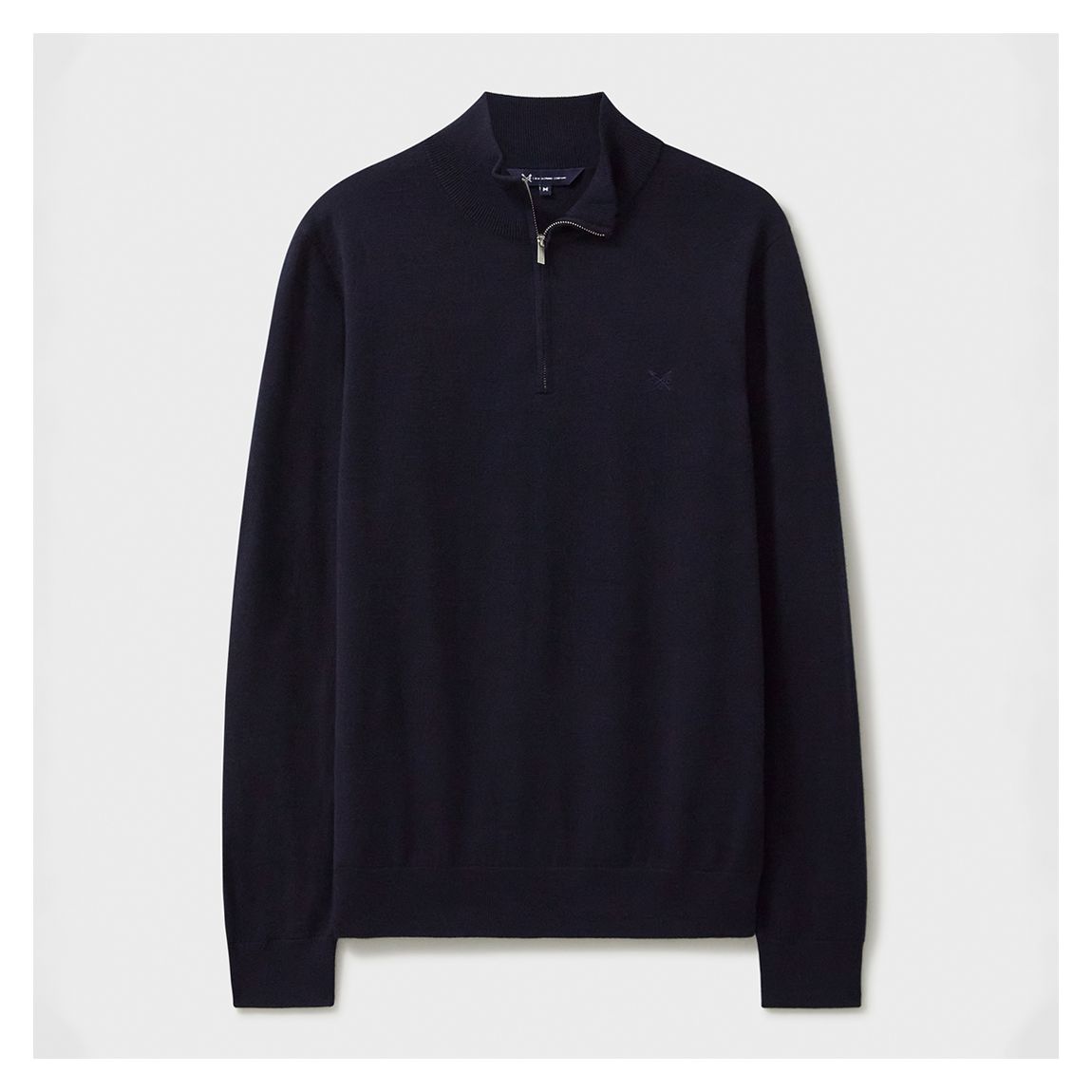 Navy Fine Merino Wool 1/2 Zip Jumper main product photo
