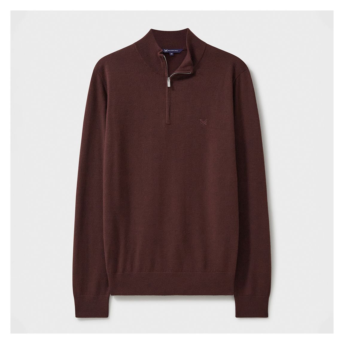 Burgandy Merino Wool 1/2 Zip Jumper main product photo