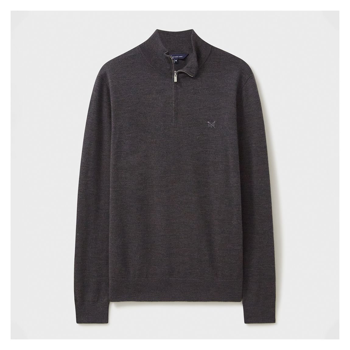 Charcoal Merino Wool 1/2 Zip Jumper main product photo